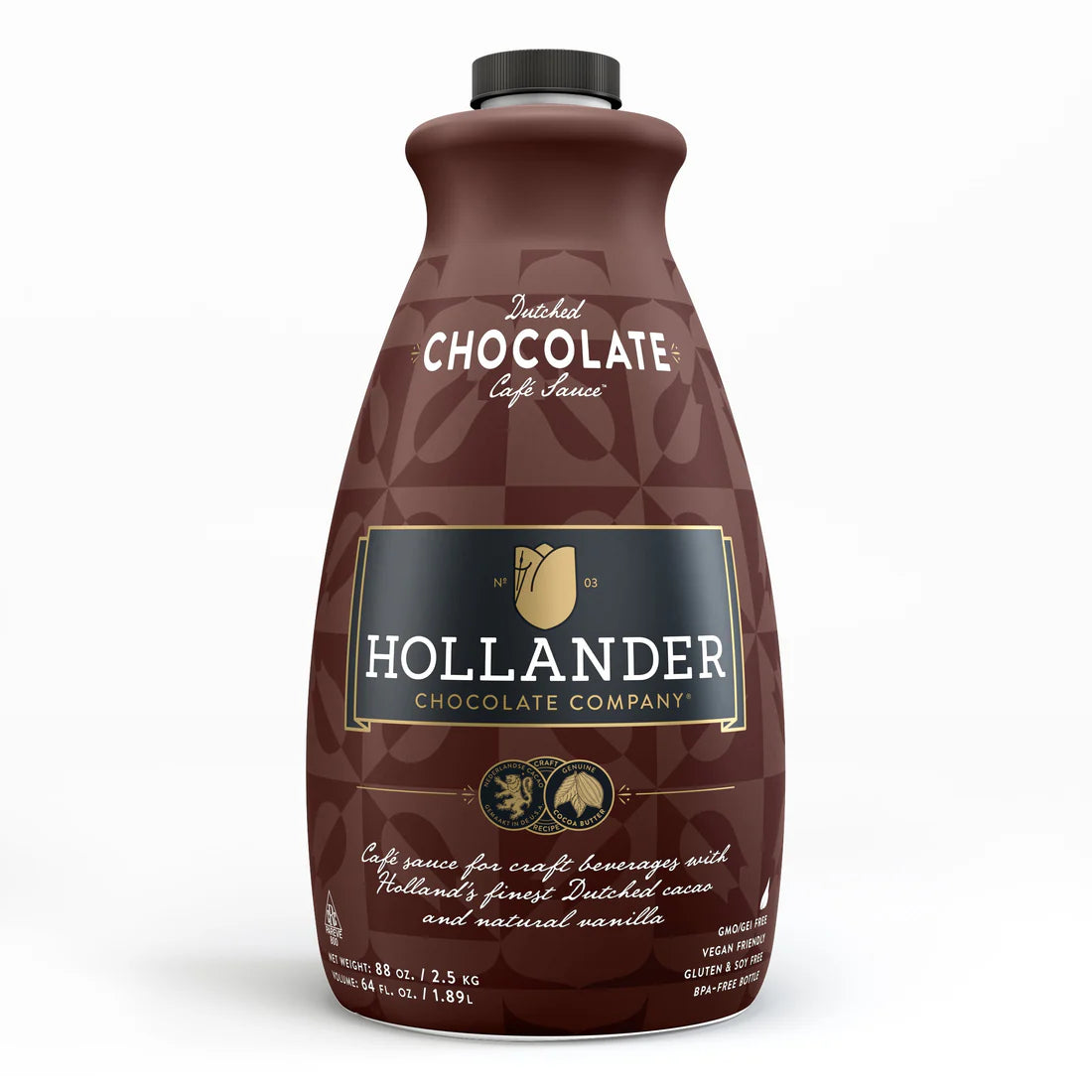 Salsa de chocolate molido dulce de Hollander Chocolate 